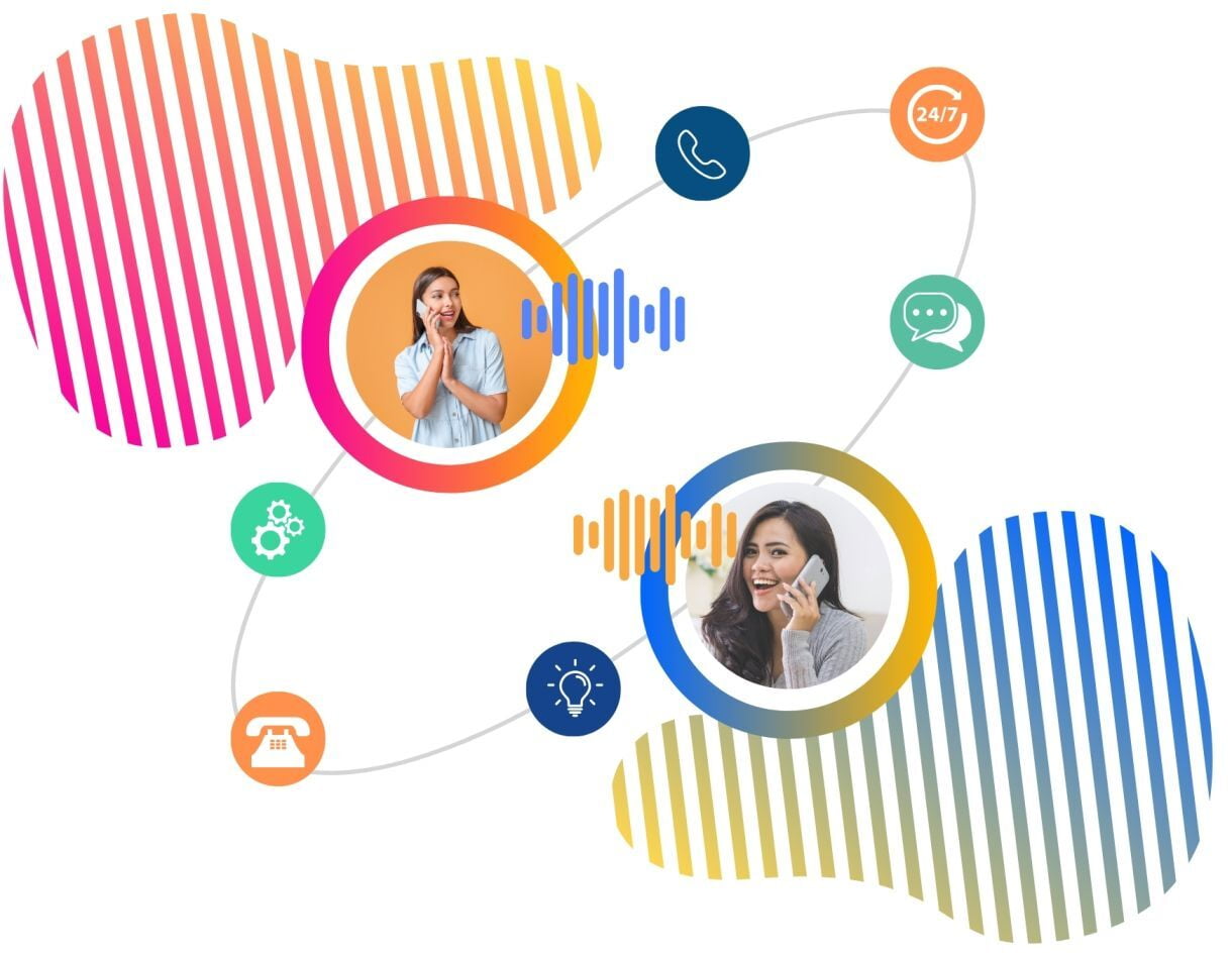 Modern business communication with cloud technology and connectivity